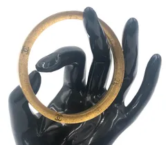CHANEL  シャネル　ココマーク　バングル　ブレスレット　レジン　プラスチック　樹脂製　クリア　ゴールド系　マメあり　フランス製　レディース