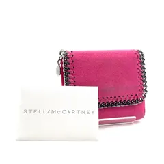 STELLA McCARTNEY ステラマッカートニー　ファラベラ　スモールフラップウォレット　三つ折り財布　チェーン　ピンク　シルバー　サステナブルレザー(フェイクレザー) イタリア製　紙カードあり　レディース