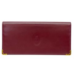 Cartier カルティエ マストライン 財布 長財布 ロングウォレット 二つ折り財布 折財布 レザー ボルドー