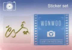 【中古】シール・ステッカー ウォヌ ステッカー2枚セット 「SEVENTEEN PHOTO SPACE」 開催記念グッズ