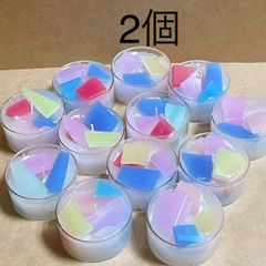 ハンドメイド｜カラーチップティーライトキャンドル無香料｜2個セット
