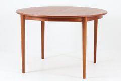 デンマーク製 ダイニングテーブル（円形・エクステンション） チーク材 直径112cm 北欧ビンテージ家具/DK17110