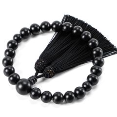 【人気商品】福正堂 数珠 【葬祭プロの監修 京都伝統工芸品】 念珠 男性用 葬儀 葬式 冠婚葬祭マナーBOOK付 黒壇 艶消し