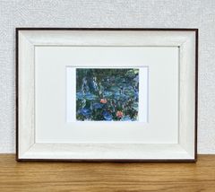 モネ☆睡蓮のとき☆展覧会限定◎新品額付☆マット付ポストカードフレーム◇Claude Monet☆A4サイズ程度☆5