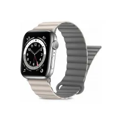 [HITZEE] Band Apple Watch バンド 41mm 40mm 38mm 両面ウェアラブルシリコン磁気バンド（スターライトグレー）