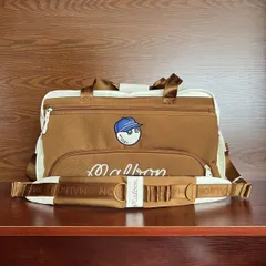 マルボンゴルフ malbon キャディバッグ ブラウン・ホワイト マルボンゴルフ Malbon golf キャディバッグ 男女兼用 マルボン 茶色