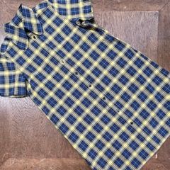 original john ×fab chic BEAGLE COLLAR SHIRTS DRESS CHECK YELLOW　　モッズ　昭和　レトロ　シャツワンピース　タータンチェック