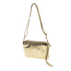 【BORSEINPELLE】メタリックレザーミニショルダーバッグ