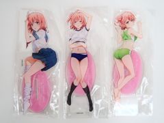 3点セット 由比ヶ浜結衣(セーラー服・スポーツウェア・体操着) アクリルスタンド DMMスクラッチ! やはり俺の青春ラブコメはまちがっている。完