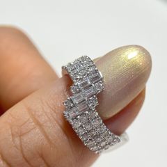 ダイヤモンドウェーブリング　Pt900 ダイヤモンド0.88ct　＃11