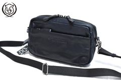 新品 LUC ラック レザーショルダーバッグ 432101 ネイビー IKETEI イケテイ