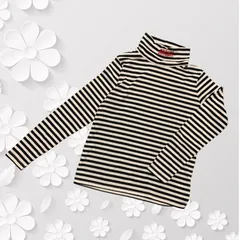 ✨美品⭐️レピピアルマリオ⭐️タートルネック ボーダー長袖Tシャツ【M】 150-160cm