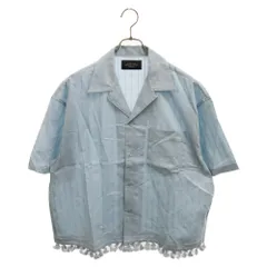 UNUSED (アンユーズド) Short sleeve fringe shirt US2421 フリンジ装飾 半袖シャツ 開襟シャツ ブルーのサムネイル