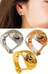 【片耳用】 ハワイアンジュエリー ピアス ステンレス レディース スクロール フープ 金属アレルギー対応 ハワジュ ユニセックス 雫型 お洒落 プレゼント ギフト （ropi10）