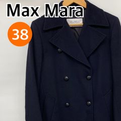 Max Mara マックスマーラ ピーコート アウター ロングコート レディース ネイビー イタリア 38サイズ【CT1263】