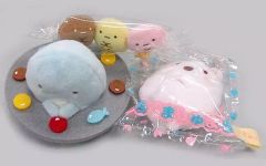 [중고] 봉제인형 시로쿠마슈마로&토카게 우키와 초코&타피 라무네 테노리 봉제인형 세트(3마리 세트) 다가시야 스미코 테마 [스미코구라시] 키데이랜드 한정