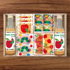 アップルジュース&しっとりドーナツ スイーツセット はらぺこあおむし SNZ-302香典返し 御供 粗供養 詰め合わせ ギフト プレゼント 割引 景品 品物 新築祝い 結婚内祝い 出産内祝い ご挨拶 引っ越し 引越し 内祝い 写真入り