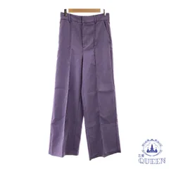 【訳アリ】GU ジーユー パンツ カジュアルパンツ お洒落 ワイド ロング丈 レディース パープル M 901-13613 送料無料 古着