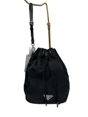 【中古】PRADA プラダ マルチポーチ 巾着バッグ バケットバッグ ナイロン レザー NERO ブラック 黒 1NS369_R067　Re-Nylon ポーチ＿s13＿セルモアから出品＿s-0381-r13