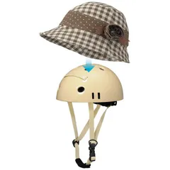 【 新品 未開封 】   CAPOR カジュアルヘルメット カメリア(Mサイズ：56～59cm/チェックブラウン) 154938 ｶﾒﾘｱ 未使用 送料無料