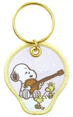 【中古】キーホルダー スヌーピー＆ウッドストック(ギター) 「PEANUTS(SNOOPY) シークレットワッペンキーリング」
