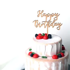 ◉即納◉木製 ケーキトッパー Happy Birthday ミニサイズ