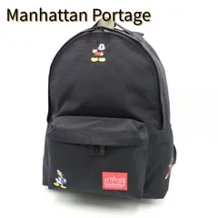【良品】希少 マンハッタンポーテージ バックパック リュック ディズニー コラボ 刺繍 ブラック