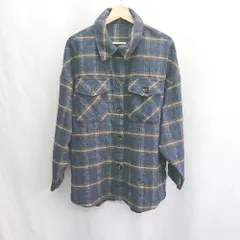 ◇ ⊇ ehka sopo エヘカソポ チェック柄 長袖 シャツ サイズF ネイビー系 レディース E  【1412260040570】