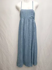 ◇ natural couture ナチュラルクチュール ロング キャミソール ワンピース サイズM ブルー レディース P  【1407100035021】のサムネイル