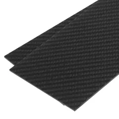 uxcell 2枚セット カーボンファイバーシート 100x250x2mm マ ット仕上げ パルトルージョン製フラットカーボンファイバーストリップ トゥイル織りパネルシート カイト RC飛行機用