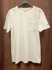 MADE IN USA製 Champion T1011 ヘビーウェイトポケット付き半袖Tシャツ ホワイト Mサイズ