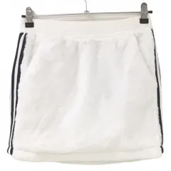 【超美品】アディダス ボアスカート 白×黒 サイド3ライン 裏地付 レディース J/M ゴルフウェア adidas