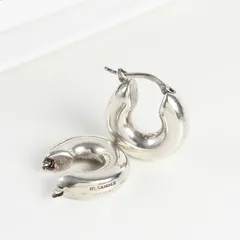 JIL SANDER ジルサンダー フープ ピアス シルバー【美品】 ジルサンダー Jil Sander ピアス クラシック フープピアス