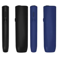 【在庫セール】加熱式たばこ用ケース IQOS 耐衝撃 本体 ILUMA 完全保護 （iqosイルマワンに適用する保護ケース） ONE対応（ブラック+ブルー） ケース2本セット（アイコスイルマワンに適用する保護ケース）シリコーン製 BOOFLYII