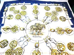 MER431 HERMES（エルメス）スカーフ  カレ90 2頭馬