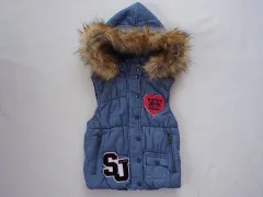 シスタージェニィ シスタージェニー sister jenni 130cm アウトレット 子供服 女の子 中綿 ベスト 青 秋 冬 ★2 冬服 ガールズ 女児 キッズ 【中古】 ユーズド リサイクル こども