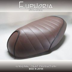 □【DIO ディオ AF34 AF35 SR ZX】張替え済♪　カスタムシート　茶色/黒　タックロール《Euphoria》□K54088