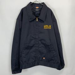【古着】ディッキーズ UTLX アドバタイジング ブラック 3XLサイズ ダックワークジャケット