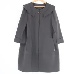 美品 FOXEY NEW YORK フォクシー 28897 レイニーコクーンコート 38 ポリエステル他 フロントファスナー ストレッチ レディース AY6108B3 