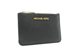 ■美品■ MICHAEL KORS マイケルコース レザー コインケース コインパース 小銭入れ カード入れ ブラック系 DJ5157