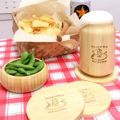 竹素材 　ゴルフモチーフ晩酌セット