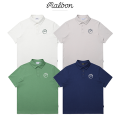 韓国 ゴルフウェア MALBON 夏 メンズ 半袖Tシャツ 速乾 スポーツ メンズウェア ポロシャツ