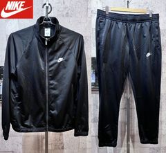 美品 ナイキ シンプル ワンポイント ジャージ 上下セットアップ 黒 XL メンズ ブラック NIKE