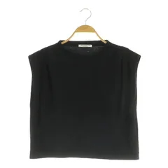 B&Y ユナイテッドアローズ BEAUTY&YOUTH ビューティー&ユース タックショルダー フレンチスリーブカットソー 半袖 ブラック /MY ■OS ■FR