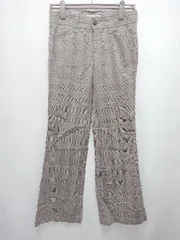 ◇ Θ EDWIN Something エドウイン サムシング チェック柄 パンツ サイズS グレー系 レディース E  【1506110011374】