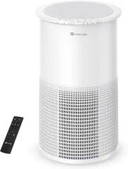 Dreamegg 空気清浄機 40畳 大型 強力 UV-C紫外線 静音 ホコリセンサー 脱臭 除菌 HEPAフィルター ウイルス除去( ホワイト（空気清浄40畳・自動運転/花粉運転/睡眠運転）,  大型（自動運転搭載・40畳対応・リモコン付）)のサムネイル