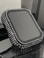 クリスタルブラック⭐︎AppleWatchカバー 保護 高級glass ケース メッキ　キラキラ　アップルウォッチ  メンズ レディース 38mm 40mm 41mm 42mm 44mm 45mm