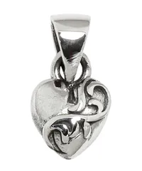 [Four leaf] ハート ペンダントトップ レディース メンズ ユニセックス アクセサリー プレゼント 彫刻入り 銀製 シルバー925 チャーム 