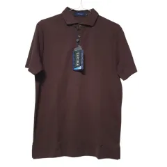 新品 M 95 ダニエル・クレミウ スーピマコットン クールマックス ポロTシャツ 茶色