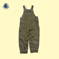 1544◯ プチバトー　サロペット　オーバーオール　86 カーキー